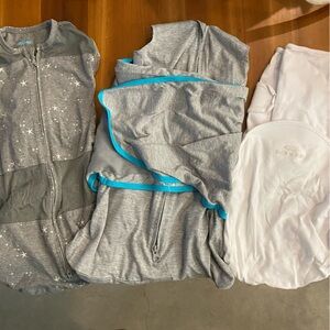 Bundle of 3 Swaddles (2 Halo, 1 Happiest Baby Sleepea)